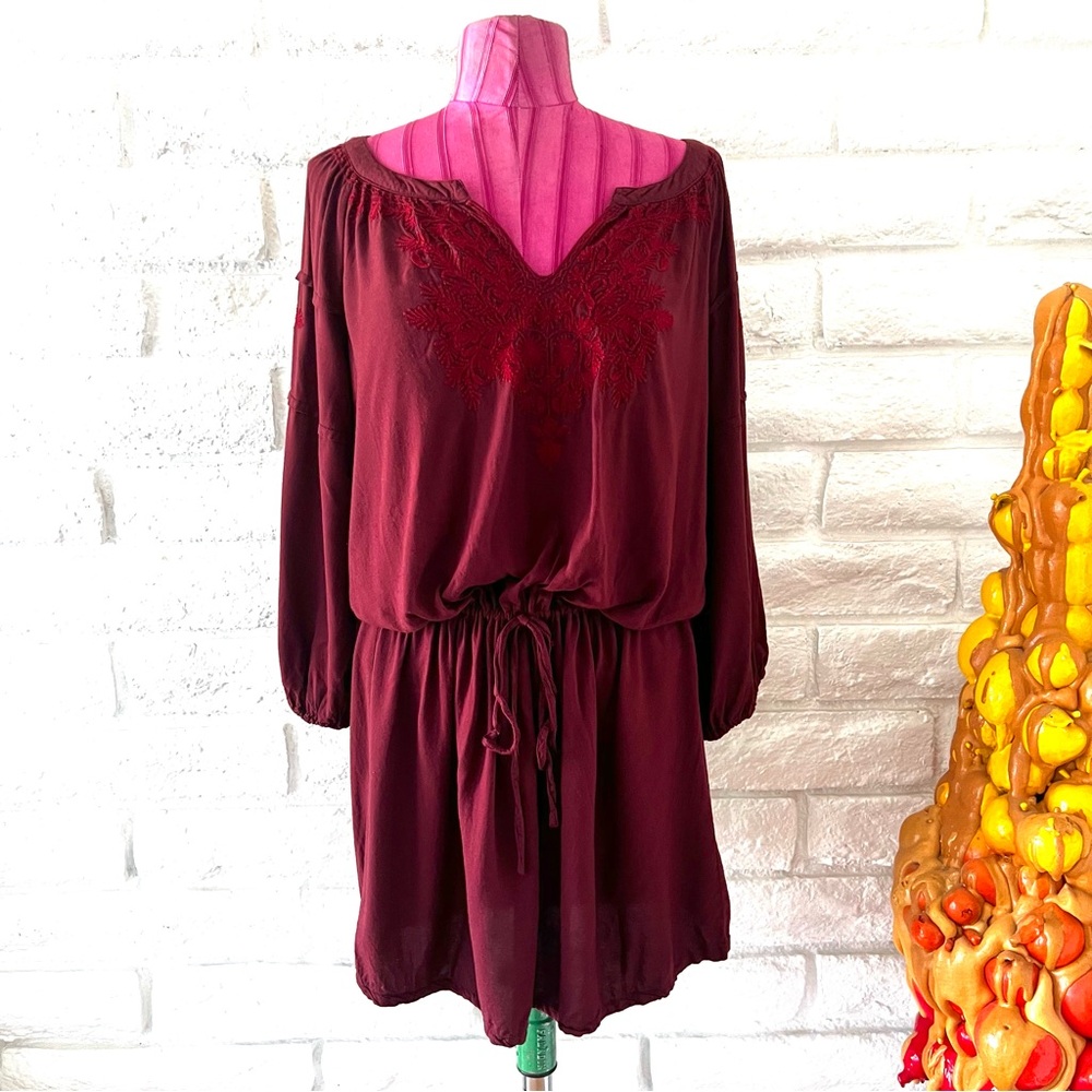 Lucky Brand Plum Boho Dress Size Large